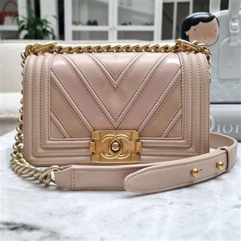 chanel boy medium beige|其他.